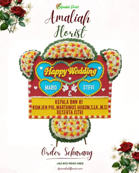Papan Bunga Pernikahan Pancuran Gerobak